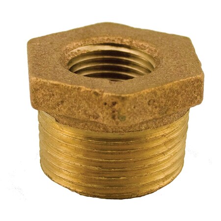 1 In. X 1/4 In. Bronze Hex Bushing, Lead Free